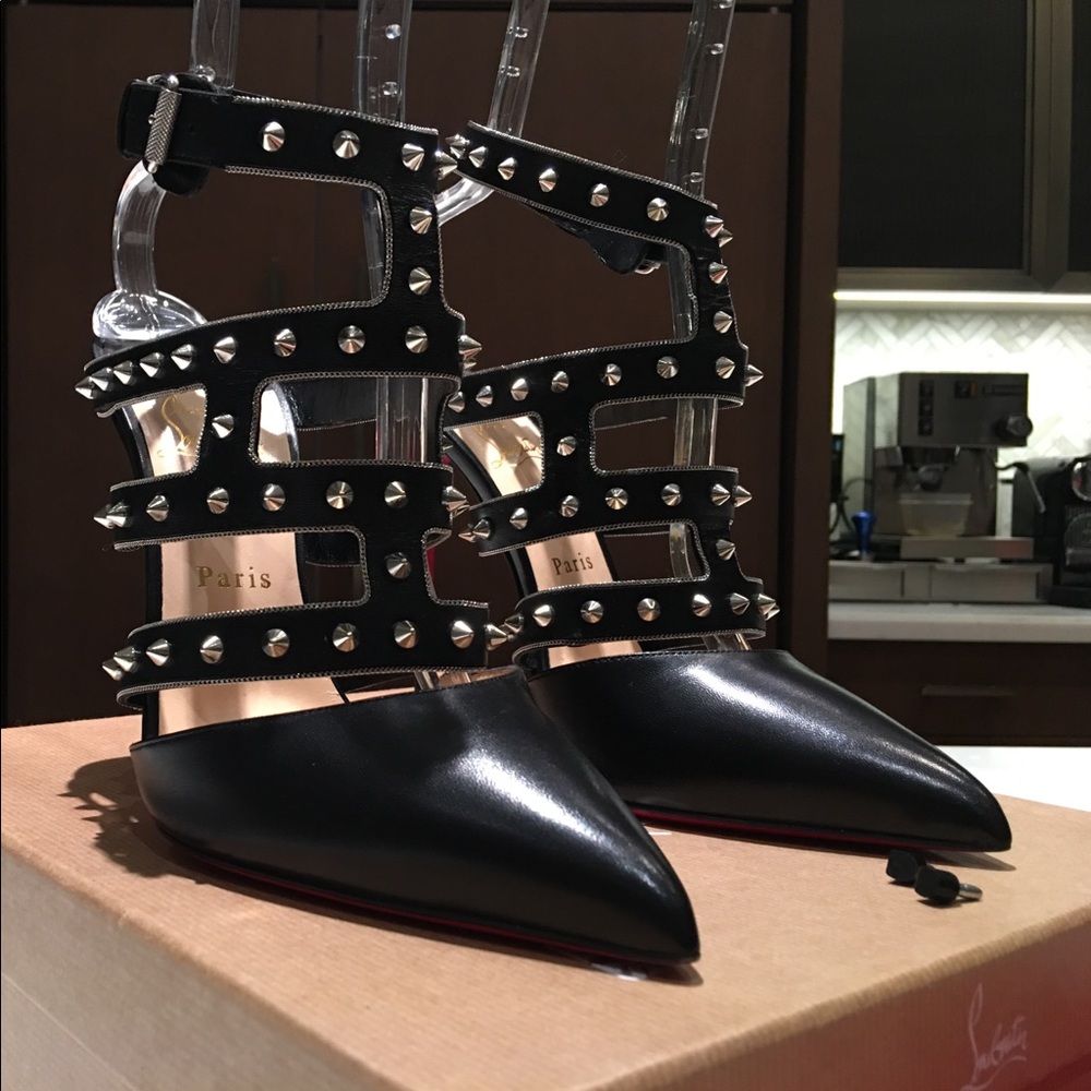 🛑SOLD🛑, Rare/Louboutin black/Spikes 42- 10US - Picture 4 of 7